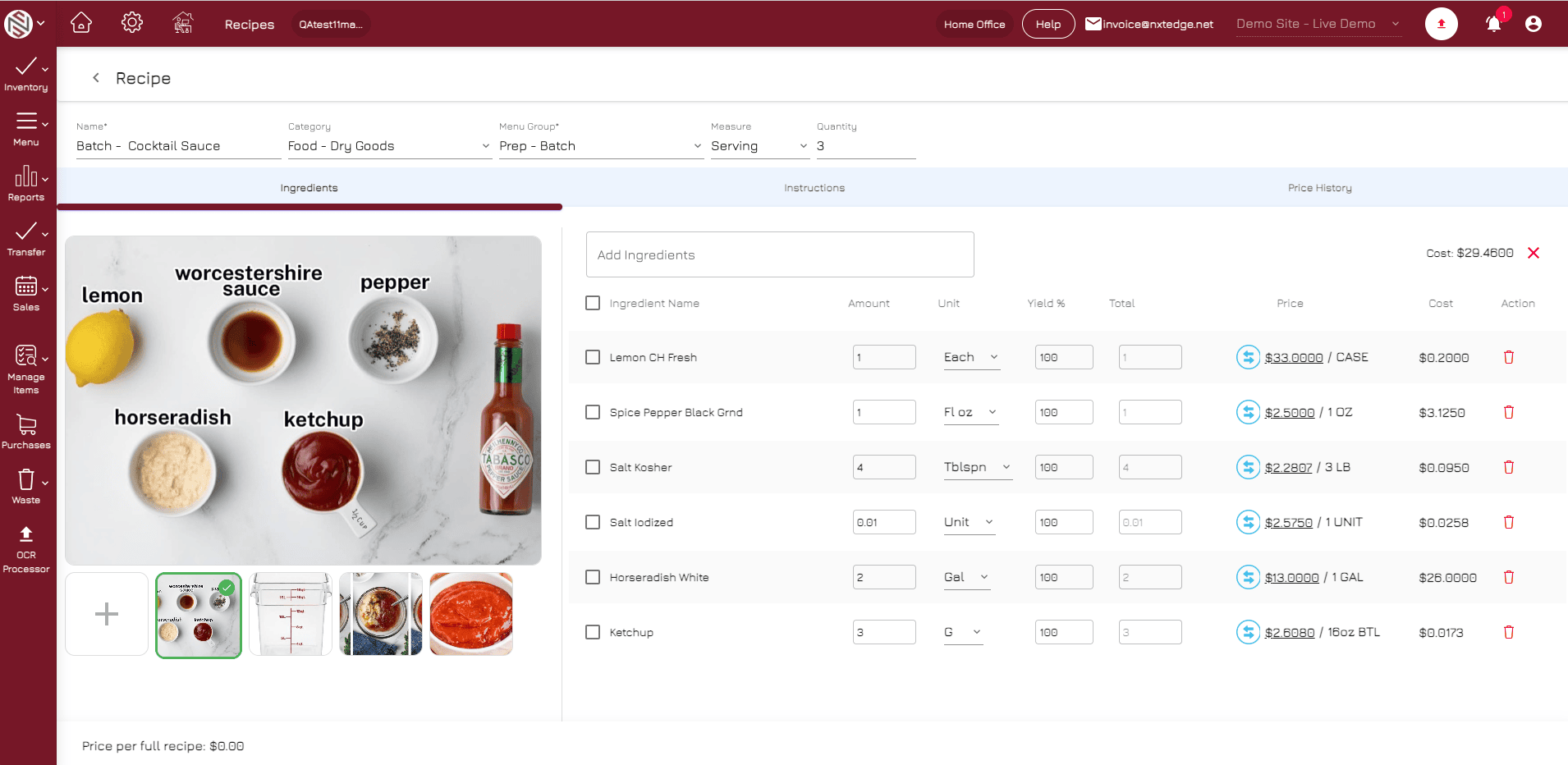 NxtEdge How Sales Become Inventory Usage on desktop